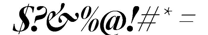 AtacamaItalicVAR CondensedExtraBoldContrastItalic Instance Font OTHER CHARS