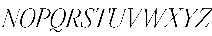 AtacamaItalicVAR CondensedExtraLightContrastItalic Instance 5c0ecb94 Font UPPERCASE