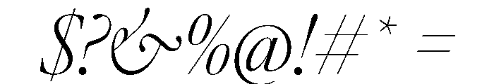 AtacamaItalicVAR CondensedExtraLightContrastItalic Instance Font OTHER CHARS