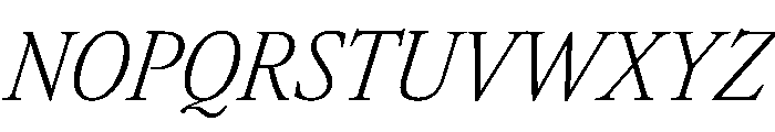 AtacamaItalicVAR CondensedExtraLightItalic Instance 2b7304d8 Font UPPERCASE