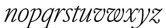 AtacamaItalicVAR CondensedExtraLightItalic Instance Font LOWERCASE