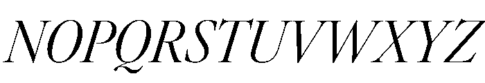 AtacamaItalicVAR CondensedLightContrastItalic Instance Font UPPERCASE