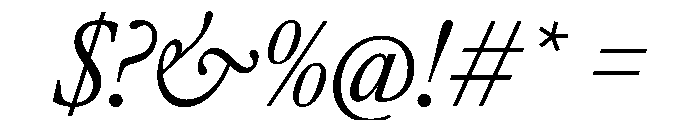 AtacamaItalicVAR CondensedLightItalic Instance Font OTHER CHARS