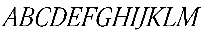 AtacamaItalicVAR CondensedLightItalic Instance Font UPPERCASE