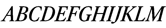 AtacamaItalicVAR CondensedMediumItalic Instance Font UPPERCASE