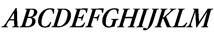 AtacamaItalicVAR CondensedSemiBoldItalic Instance Font UPPERCASE