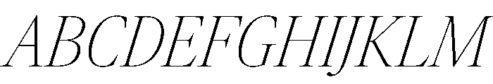 AtacamaItalicVAR CondensedThinContrastItalic Instance 26320978 Font UPPERCASE