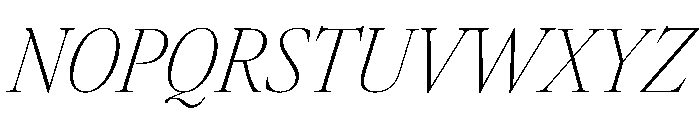 AtacamaItalicVAR CondensedThinContrastItalic Instance 26320978 Font UPPERCASE