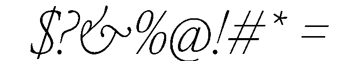 AtacamaItalicVAR CondensedThinItalic Instance Font OTHER CHARS