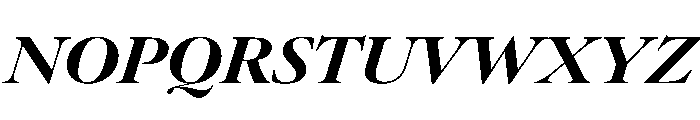 AtacamaItalicVAR ExpandedBlackContrastItalic Instance Font UPPERCASE