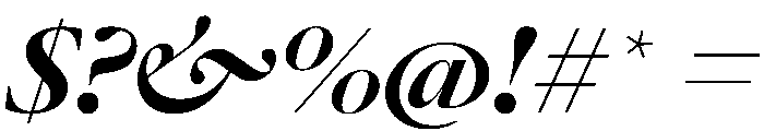 AtacamaItalicVAR ExpandedExtraBoldContrastItalic Instance Font OTHER CHARS