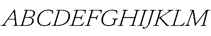 AtacamaItalicVAR ExpandedExtraLightItalic Instance 4d10fd65 Font UPPERCASE