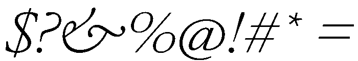AtacamaItalicVAR ExpandedExtraLightItalic Instance Font OTHER CHARS