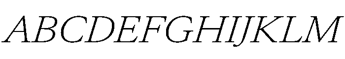 AtacamaItalicVAR ExpandedExtraLightItalic Instance Font UPPERCASE