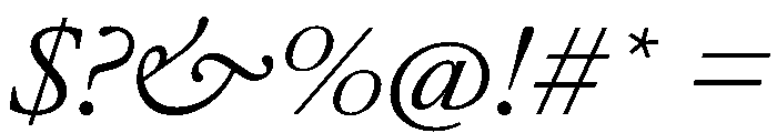 AtacamaItalicVAR ExpandedLightItalic Instance Font OTHER CHARS