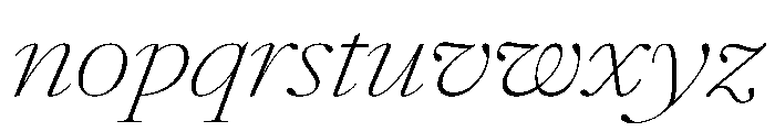 AtacamaItalicVAR ExpandedThinContrastItalic Instance 78764183 Font LOWERCASE