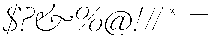 AtacamaItalicVAR ExpandedThinContrastItalic Instance Font OTHER CHARS