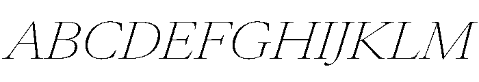 AtacamaItalicVAR ExpandedThinContrastItalic Instance Font UPPERCASE