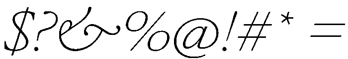 AtacamaItalicVAR ExpandedThinItalic Instance Font OTHER CHARS