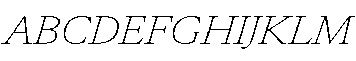 AtacamaItalicVAR ExpandedThinItalic Instance Font UPPERCASE