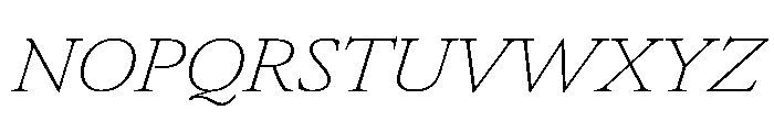 AtacamaItalicVAR ExpandedThinItalic Instance Font UPPERCASE