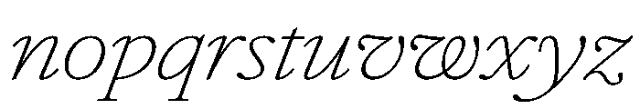 AtacamaItalicVAR ExpandedThinItalic Instance Font LOWERCASE