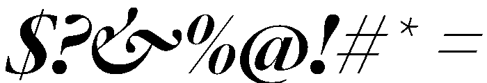 AtacamaItalicVAR ExtraBoldContrastItalic Instance Font OTHER CHARS