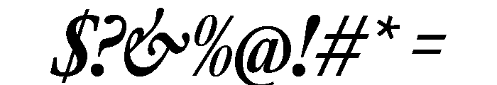 AtacamaItalicVAR ExtraCondensedBoldItalic Instance Font OTHER CHARS