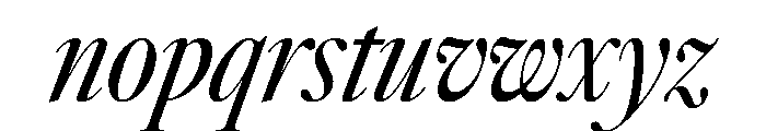 AtacamaItalicVAR ExtraCondensedContrastItalic Instance 3383f05d Font LOWERCASE