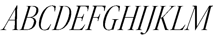 AtacamaItalicVAR ExtraCondensedExtraLightContrastItalic Instance 61d59f43 Font UPPERCASE