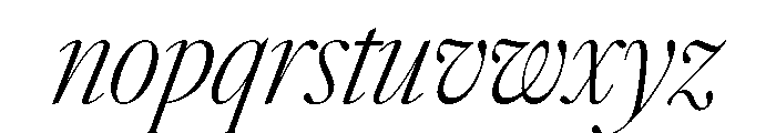 AtacamaItalicVAR ExtraCondensedExtraLightContrastItalic Instance 61d59f43 Font LOWERCASE