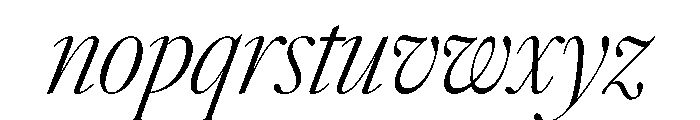 AtacamaItalicVAR ExtraCondensedExtraLightContrastItalic Instance Font LOWERCASE
