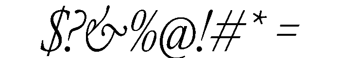 AtacamaItalicVAR ExtraCondensedExtraLightItalic Instance Font OTHER CHARS