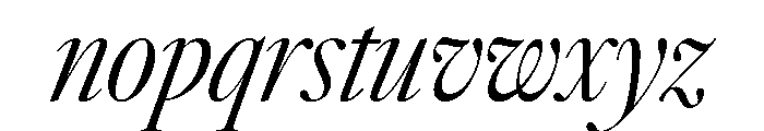 AtacamaItalicVAR ExtraCondensedLightContrastItalic Instance 4528e73e Font LOWERCASE