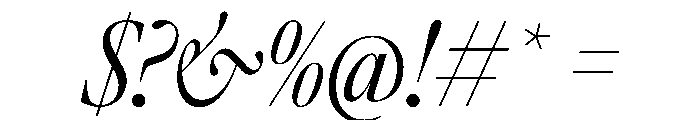 AtacamaItalicVAR ExtraCondensedLightContrastItalic Instance Font OTHER CHARS