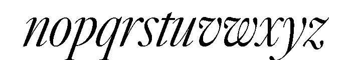 AtacamaItalicVAR ExtraCondensedLightContrastItalic Instance Font LOWERCASE