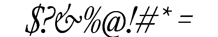 AtacamaItalicVAR ExtraCondensedLightItalic Instance Font OTHER CHARS