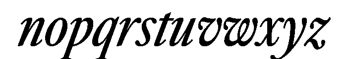 AtacamaItalicVAR ExtraCondensedMediumItalic Instance Font LOWERCASE