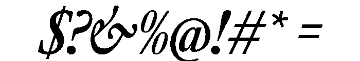 AtacamaItalicVAR ExtraCondensedSemiBoldItalic Instance Font OTHER CHARS