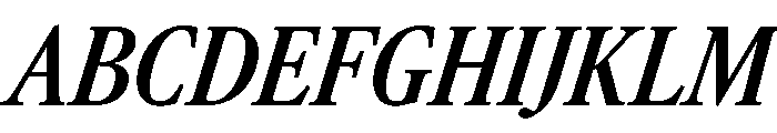 AtacamaItalicVAR ExtraCondensedSemiBoldItalic Instance Font UPPERCASE