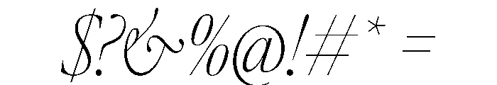 AtacamaItalicVAR ExtraCondensedThinContrastItalic Instance Font OTHER CHARS