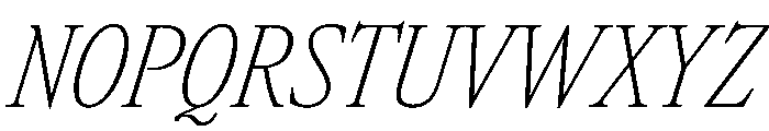 AtacamaItalicVAR ExtraCondensedThinItalic Instance D6f4d7e2 Font UPPERCASE
