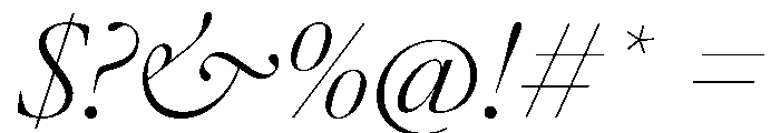 AtacamaItalicVAR ExtraLightContrastItalic Instance Font OTHER CHARS