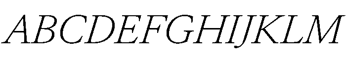 AtacamaItalicVAR ExtraLightItalic Instance 773978ce Font UPPERCASE