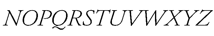 AtacamaItalicVAR ExtraLightItalic Instance 773978ce Font UPPERCASE