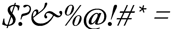 AtacamaItalicVAR Italic Instance Font OTHER CHARS