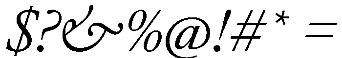 AtacamaItalicVAR LightItalic Instance Font OTHER CHARS
