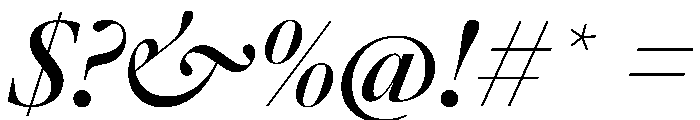 AtacamaItalicVAR MediumContrastItalic Instance Font OTHER CHARS
