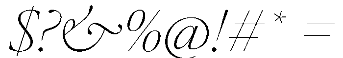 AtacamaItalicVAR ThinContrastItalic Instance Font OTHER CHARS