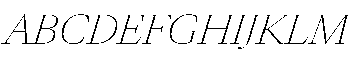 AtacamaItalicVAR ThinContrastItalic Instance Font UPPERCASE